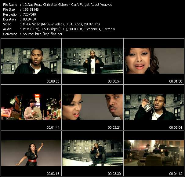 Nas Feat. Chrisette Michele video ”Can't Forget About You” from dvd ”Top Hits USA Video VH-52 March 2007”