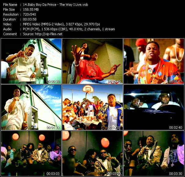 Baby Boy Da Prince video ”The Way I Live” from dvd ”Top Hits USA Video VH-52 March 2007”