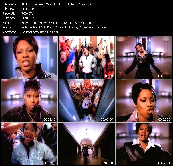 Mc Lyte Feat. Missy Elliott video ”Cold Rock A Party” from dvd ”The Video Pool UK February 1997”