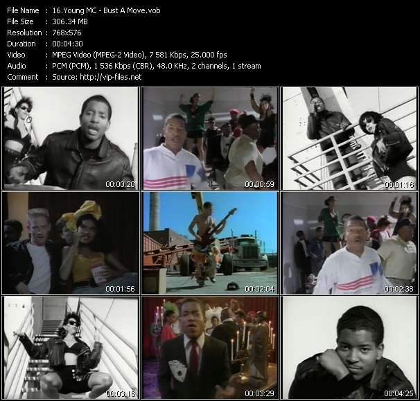 Young MC video ”Bust A Move” from dvd ”The Video Pool UK July 1989”