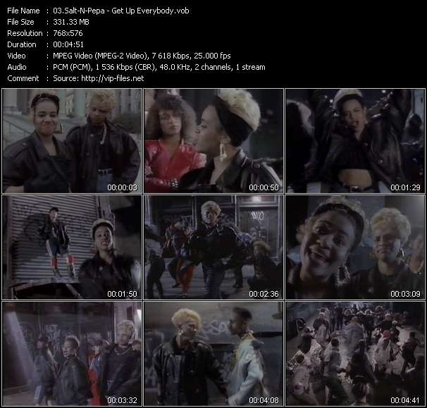 Salt-N-Pepa video ”Get Up Everybody” from dvd ”The Video Pool UK November 1988”