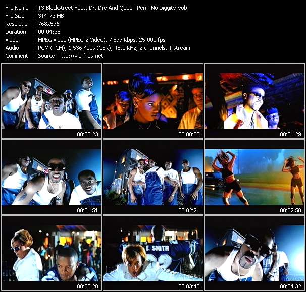 Blackstreet Feat. Dr. Dre And Queen Pen video ”No Diggity” from dvd ”The Video Pool UK November 1996”