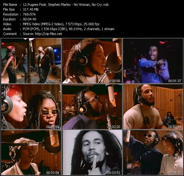 Fugees Feat. Stephen Marley video ”No Woman, No Cry” from dvd ”The Video Pool UK December 1996”