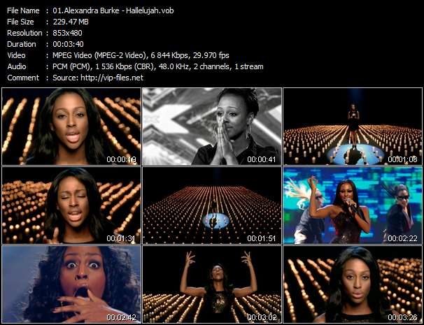 Alexandra Burke video ”Hallelujah” from dvd ”Alexandra Burke. Overcome”