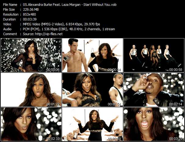 Alexandra Burke Feat. Laza Morgan video ”Start Without You” from dvd ”Alexandra Burke. Overcome”