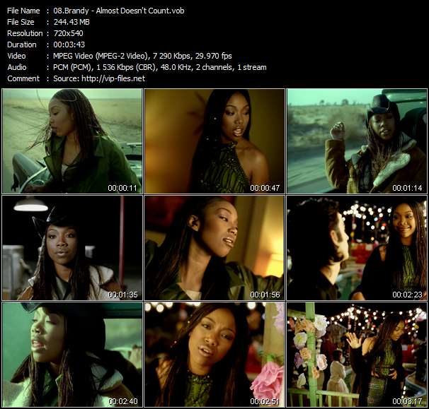 Brandy video ”Almost Doesn't Count” from dvd ”Brandy. The Videos”