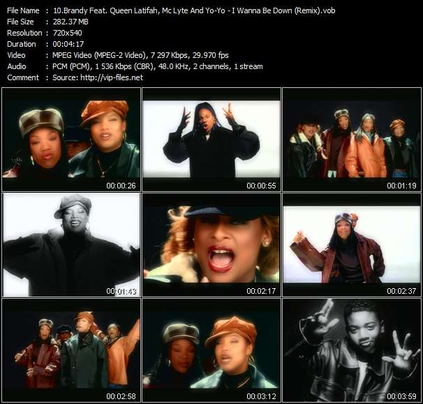 Download Urban Style Music Video: Brandy Feat. Queen Latifah, Mc Lyte And Yo-Yo - I Wanna Be Down (The Human Rhythm Hip Hop Remix) 