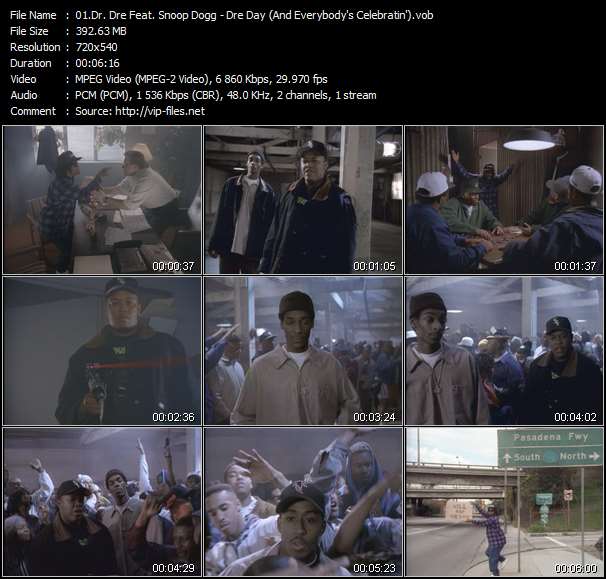 Dr. Dre Feat. Snoop Dogg video ”Dre Day (And Everybody's Celebratin')” from dvd ”Dr. Dre. Chronicles Deluxe. Death Row Classics”