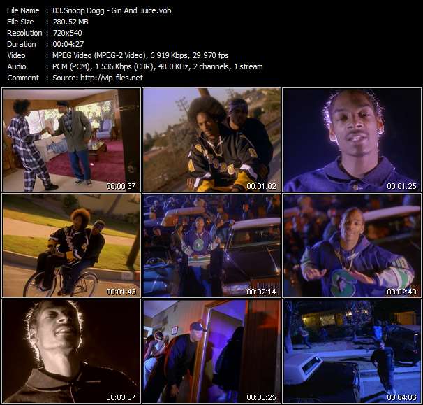 Snoop Dogg video ”Gin And Juice” from dvd ”Dr. Dre. Chronicles Deluxe. Death Row Classics”