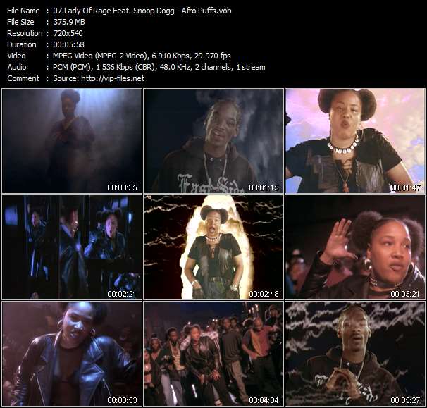 Lady Of Rage Feat. Snoop Dogg video ”Afro Puffs” from dvd ”Dr. Dre. Chronicles Deluxe. Death Row Classics”