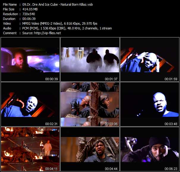 Dr. Dre And Ice Cube video ”Natural Born Killaz” from dvd ”Dr. Dre. Chronicles Deluxe. Death Row Classics”