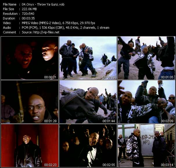 Onyx video ”Throw Ya Gunz” from dvd ”Def Jam Recordings 25. VJ Bring That Video Back”