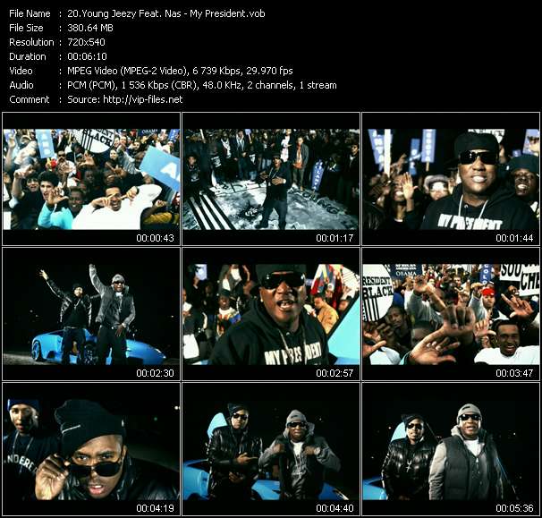 Young Jeezy Feat. Nas video ”My President” from dvd ”Def Jam Recordings 25. VJ Bring That Video Back”