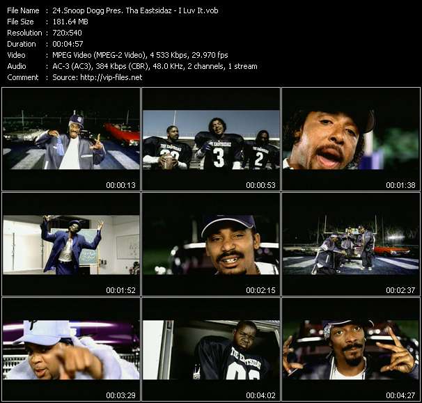 Snoop Dogg Pres. Tha Eastsidaz video ”I Luv It” from dvd ”ETV Network Vital Dance 9048 September 2001”