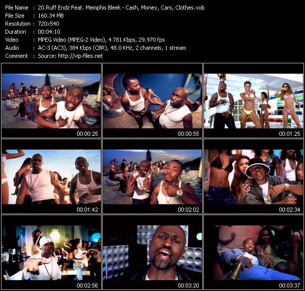 Ruff Endz Feat. Memphis Bleek video ”Cash, Money, Cars, Clothes” from dvd ”ETV Network Vital Dance 9049 October 2001”