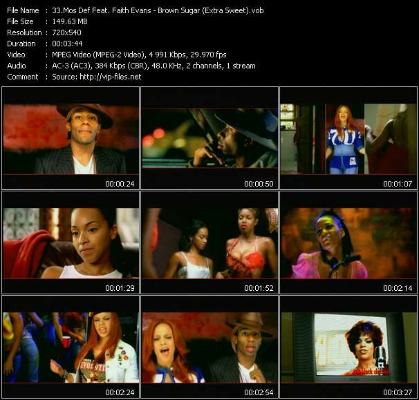 Mos Def Feat. Faith Evans video ”Brown Sugar (Extra Sweet)” from dvd ”ETV Network Vital Dance 9062 November 2002”