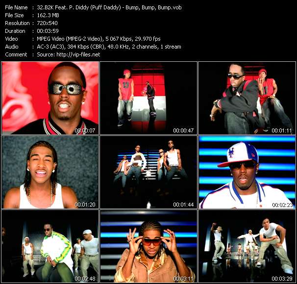 B2K Feat. P. Diddy (Puff Daddy) video ”Bump, Bump, Bump” from dvd ”ETV Network Vital Dance 9063 December 2002”