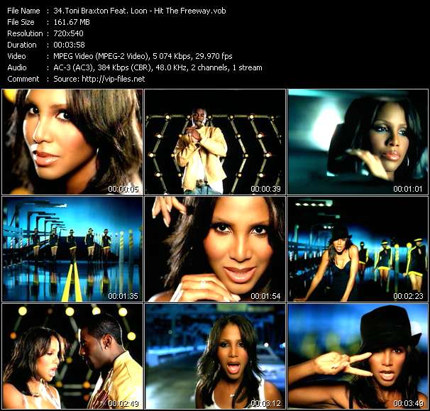 Toni Braxton Feat. Loon video ”Hit The Freeway” from dvd ”ETV Network Vital Dance 9063 December 2002”