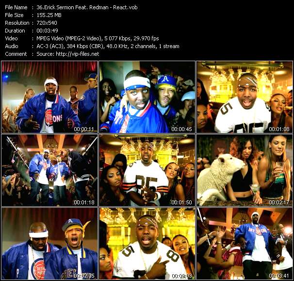 Erick Sermon Feat. Redman video ”React” from dvd ”ETV Network Vital Dance 9063 December 2002”