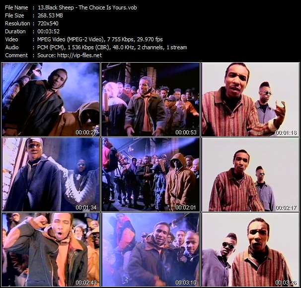 Black Sheep video ”The Choice Is Yours” from dvd ”ETV ET-VideoLink Reel 587. Dance Hits April 1992”