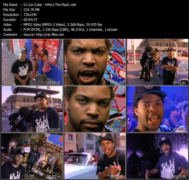 Ice Cube video ”Who's The Mack” from dvd ”Ice Cube. The Videos Volume 1”