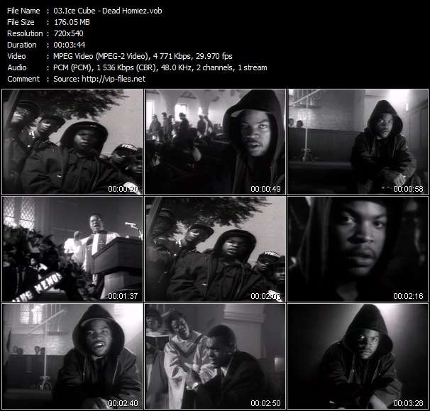 Ice Cube video ”Dead Homiez” from dvd ”Ice Cube. The Videos Volume 1”