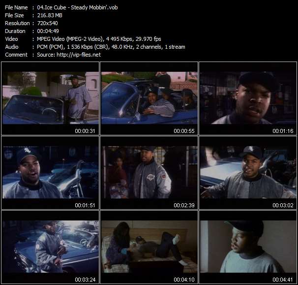Ice Cube video ”Steady Mobbin'” from dvd ”Ice Cube. The Videos Volume 1”