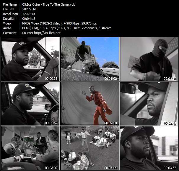 Ice Cube video ”True To The Game” from dvd ”Ice Cube. The Videos Volume 1”