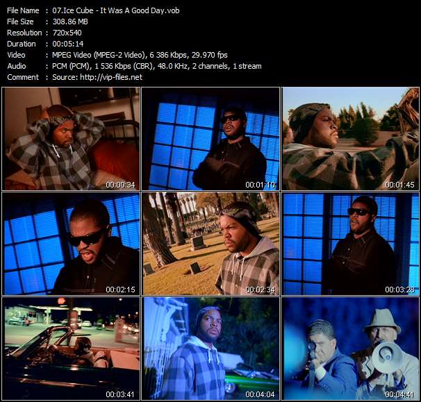 Ice Cube video ”It Was A Good Day” from dvd ”Ice Cube. The Videos Volume 1”