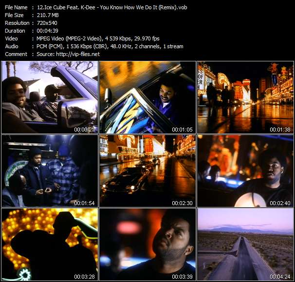 Ice Cube Feat. K-Dee video ”You Know How We Do It (Remix)” from dvd ”Ice Cube. The Videos Volume 1”