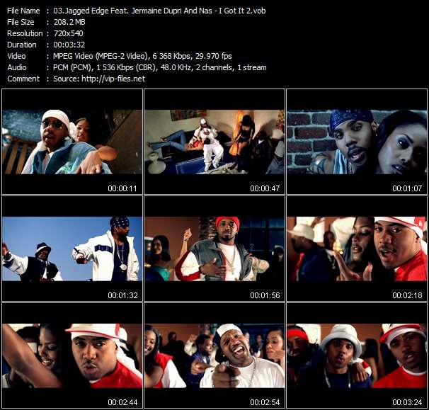 Jagged Edge Feat. Jermaine Dupri And Nas video ”I Got It 2” from dvd ”Jagged Edge. The Ultimate Video Collection.”