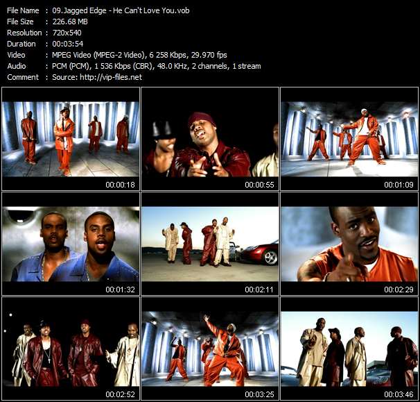Jagged Edge video ”He Can't Love You” from dvd ”Jagged Edge. The Ultimate Video Collection.”