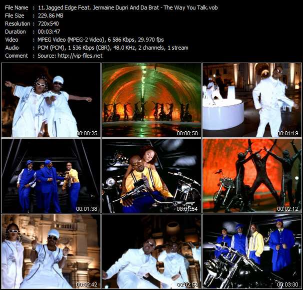Jagged Edge Feat. Jermaine Dupri And Da Brat video ”The Way You Talk” from dvd ”Jagged Edge. The Ultimate Video Collection.”