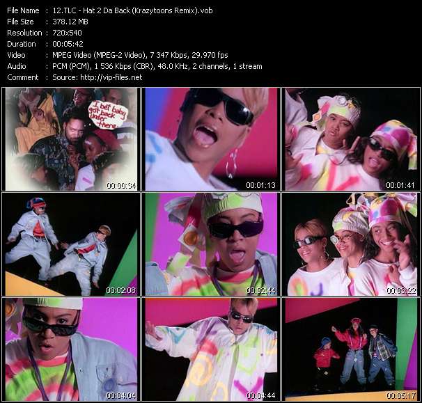 TLC video ”Hat 2 Da Back (Krazytoons Remix)” from dvd ”Krazytoons Remix VJ Tools Old School Classic Edition Vol.10”