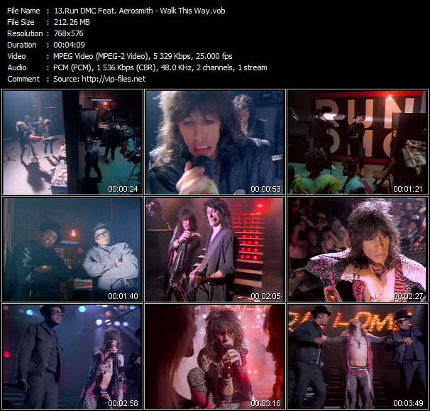 Run DMC Feat. Aerosmith video ”Walk This Way” from dvd ”MTV 20 Years Of Pop Vol.1 (1981 - 1989)”