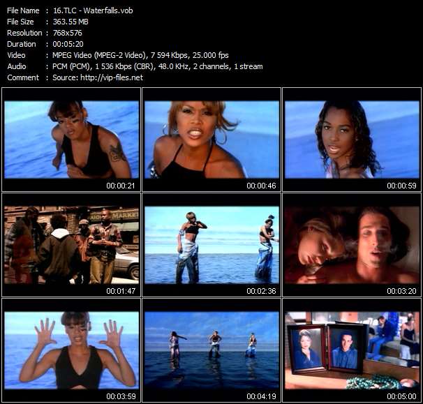 TLC video ”Waterfalls” from dvd ”MTV 20 Years Of Pop Vol.1 (1990 - 2001)”