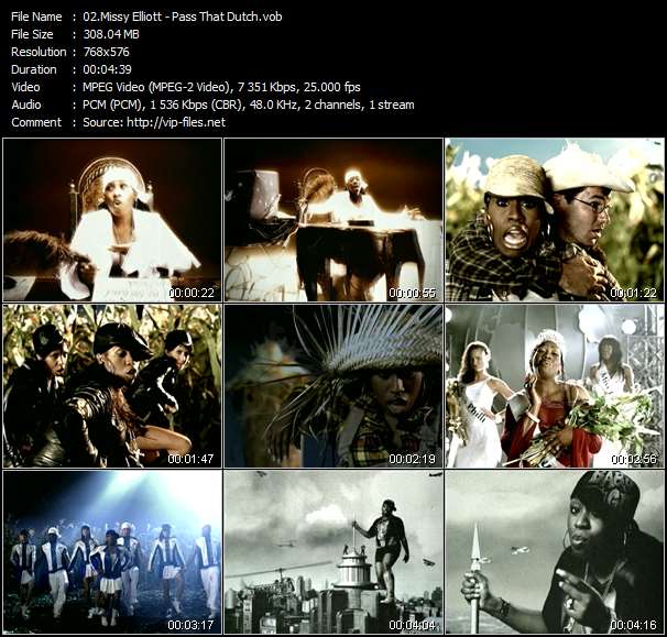 Missy Elliott video ”Pass That Dutch” from dvd ”Missy Elliott. Respect M.E. The Video Collection”
