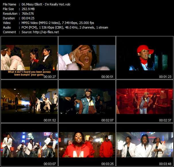 Missy Elliott video ”I'm Really Hot” from dvd ”Missy Elliott. Respect M.E. The Video Collection”