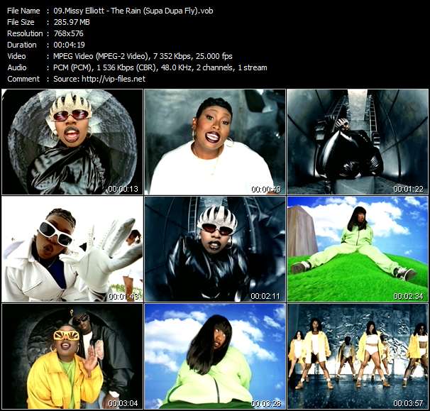 Missy Elliott video ”The Rain (Supa Dupa Fly)” from dvd ”Missy Elliott. Respect M.E. The Video Collection”