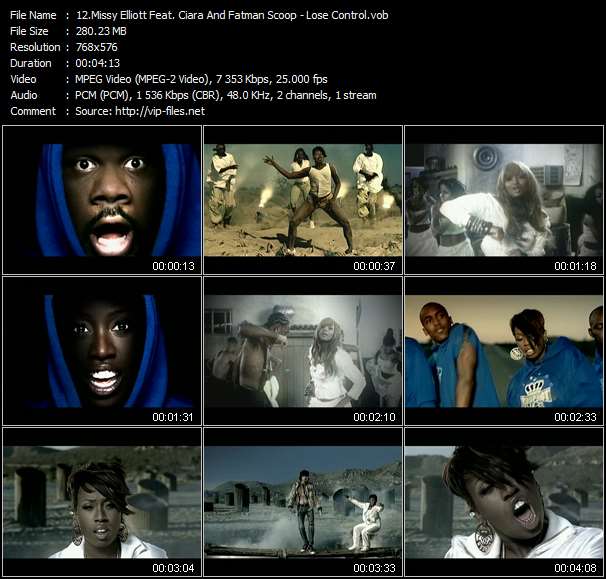 Missy Elliott Feat. Ciara And Fatman Scoop video ”Lose Control” from dvd ”Missy Elliott. Respect M.E. The Video Collection”