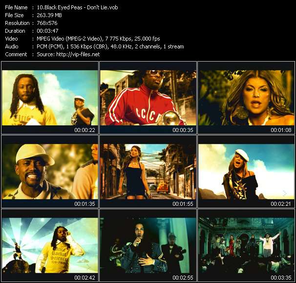 Black Eyed Peas video ”Don't Lie” from dvd ”MixMash Italiano September 2005”