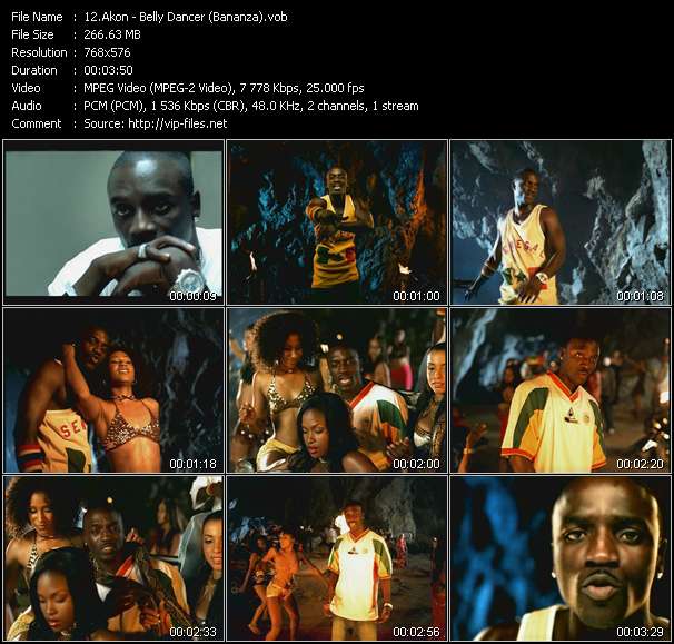 Akon video ”Belly Dancer (Bananza)” from dvd ”MixMash Italiano September 2005”