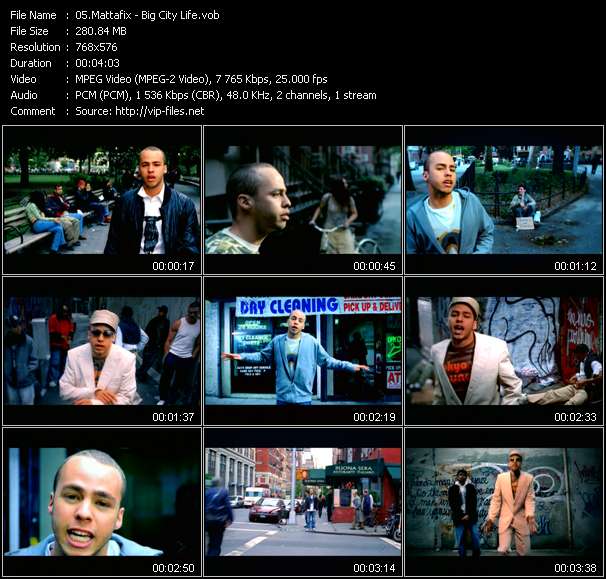 Mattafix video ”Big City Life” from dvd ”MixMash Italiano October 2005”