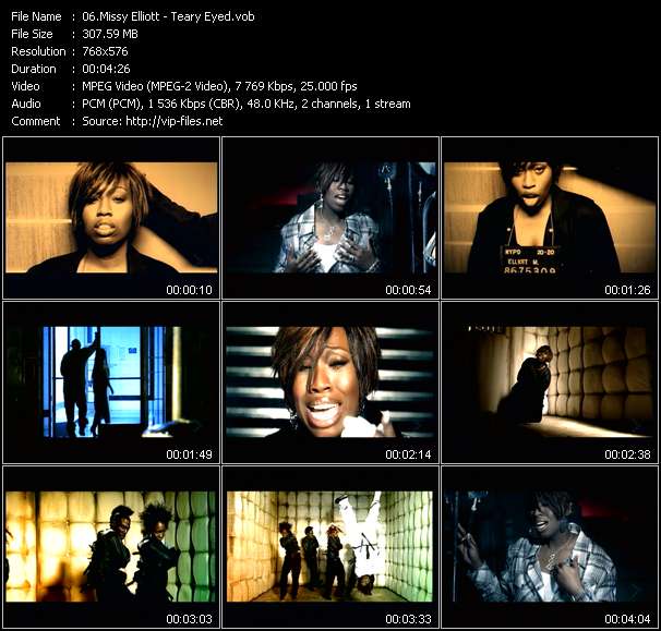 Missy Elliott video ”Teary Eyed” from dvd ”MixMash Italiano October 2005”