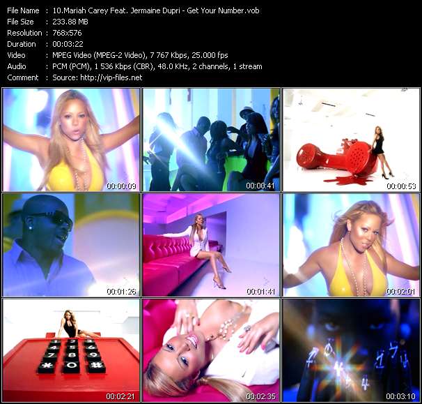 Mariah Carey Feat. Jermaine Dupri video ”Get Your Number” from dvd ”MixMash Italiano November 2005”