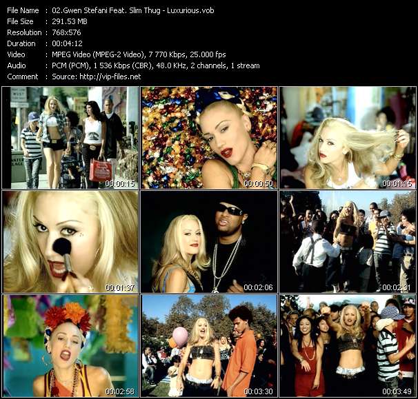 Gwen Stefani Feat. Slim Thug video ”Luxurious” from dvd ”MixMash Italiano December 2005 - January 2006”