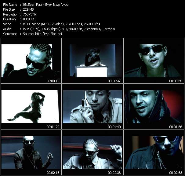 Sean Paul video ”Ever Blazin'” from dvd ”MixMash Italiano December 2005 - January 2006”