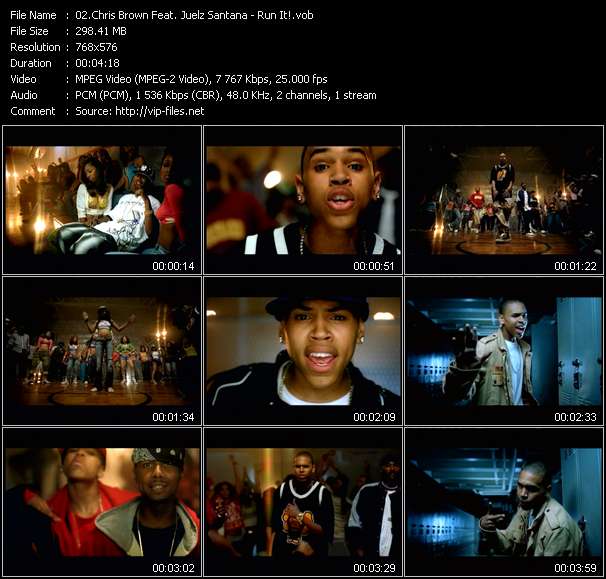 Chris Brown Feat. Juelz Santana video ”Run It!” from dvd ”MixMash Urban February 2006”