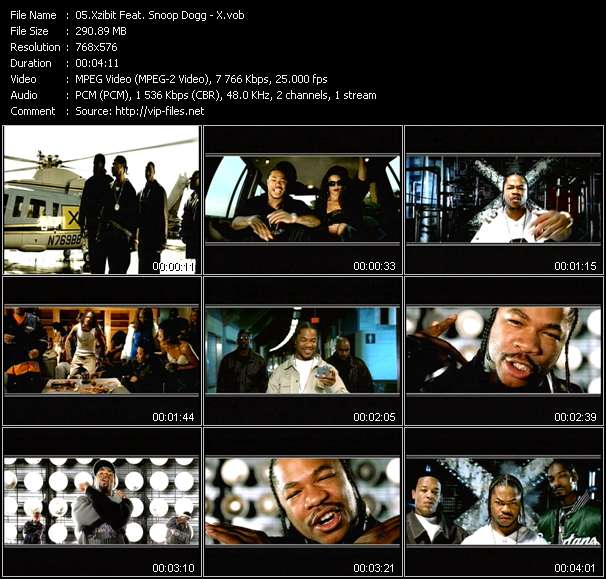 Xzibit Feat. Snoop Dogg video ”X” from dvd ”MixMash Urban February 2006”