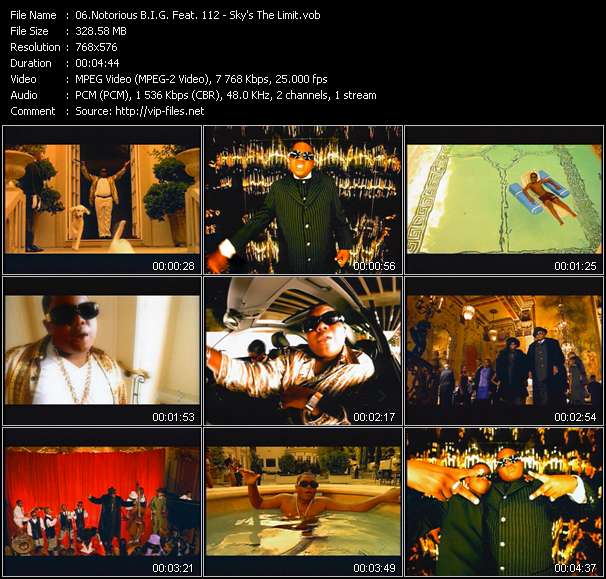 Notorious B.I.G. Feat. 112 video ”Sky's The Limit” from dvd ”MixMash Urban February 2006”